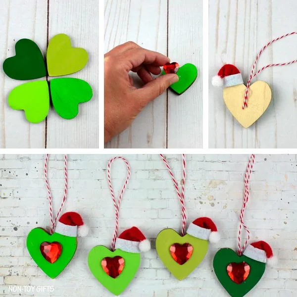 Grinch ornament collage