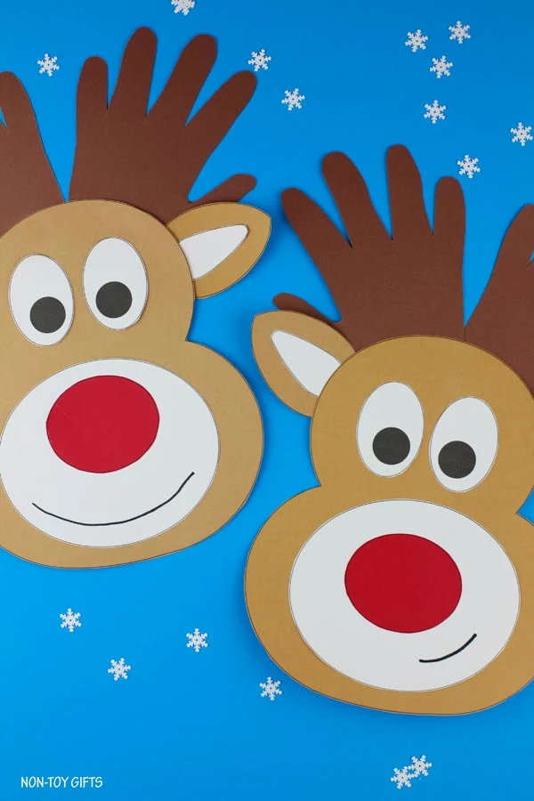 Handprint reindeer craft