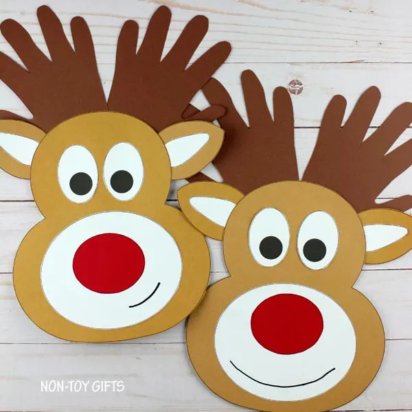 Christmas Handprint reindeer craft for kids