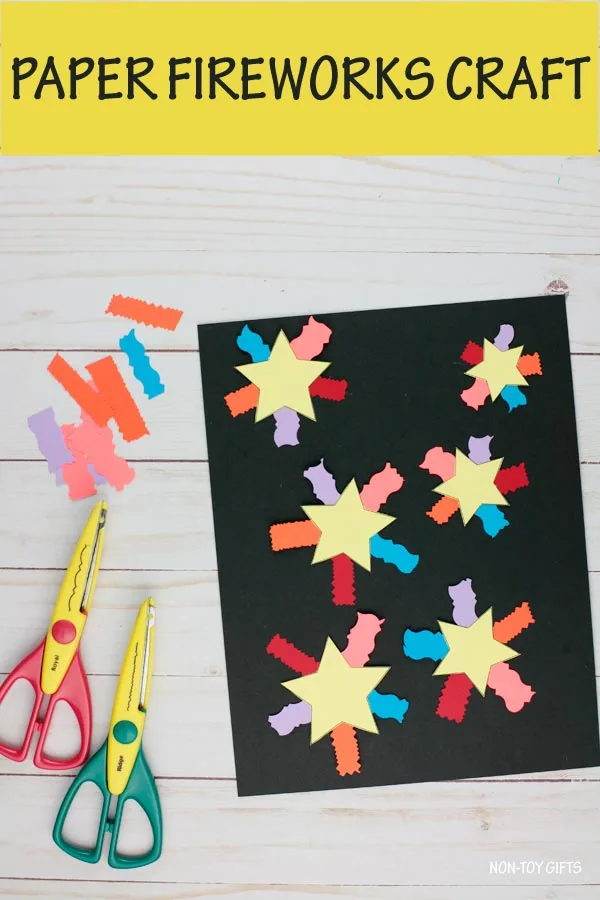 Paper fireworks craft for kids