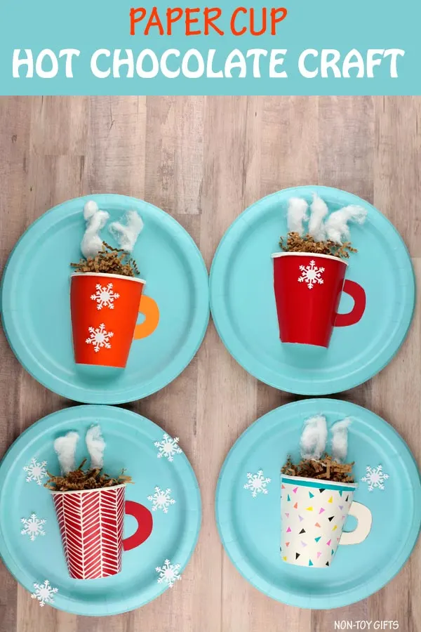 paper cup hot chocolate craft for kids