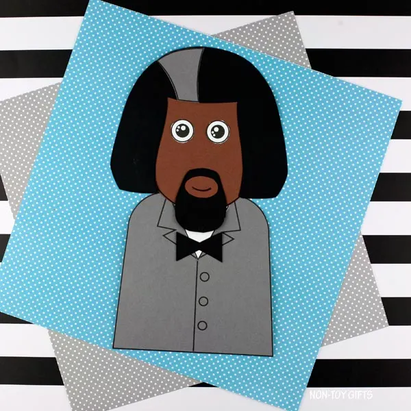 Black History Month craft: Frederick Douglass craft