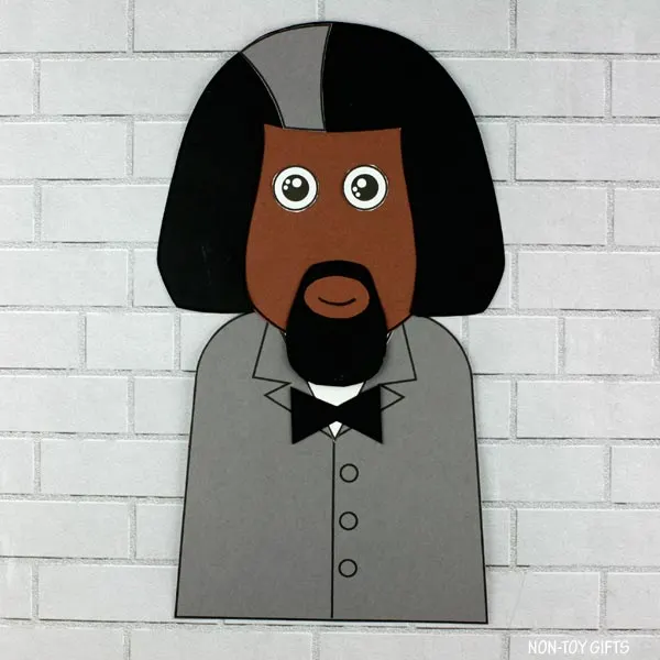 Frederick Douglass craft for kids to celebrate Black History Month