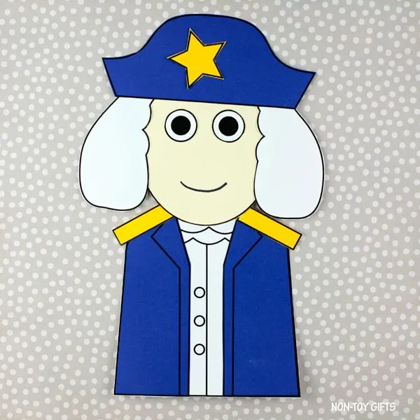 George Washington craft for preschoolers, kindergartners and older kids