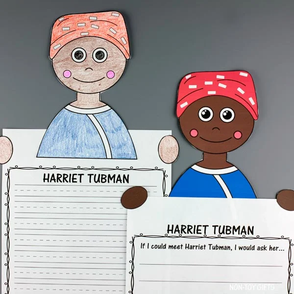 Harriet Tubman color and write to celebrate Black History Month