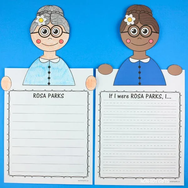 Easy Rosa Parks color and write