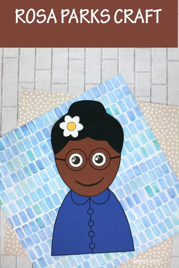 Rosa Parks craft for kids to celebrate Black History Month