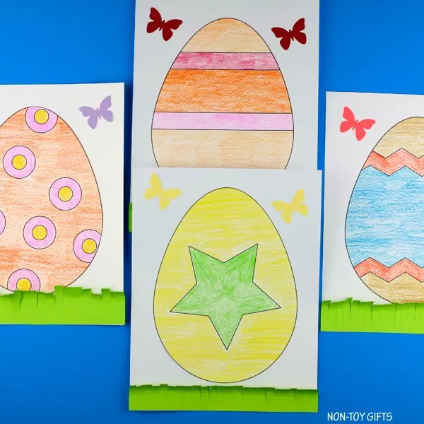 Easy paper Easter egg craft for preschoolers