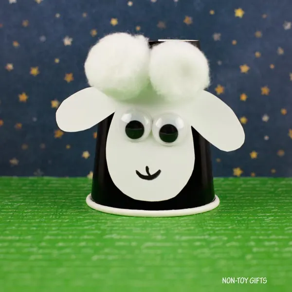Paper cup sheep craft