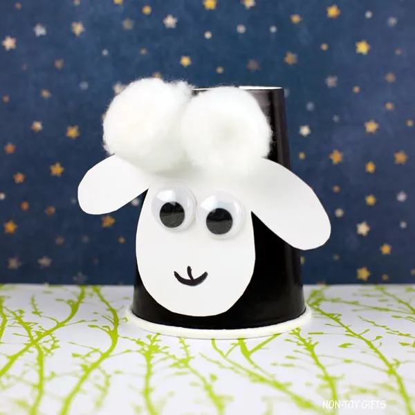 Paper cup sheep craft for kids
