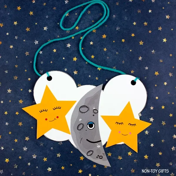 Star and moon necklace