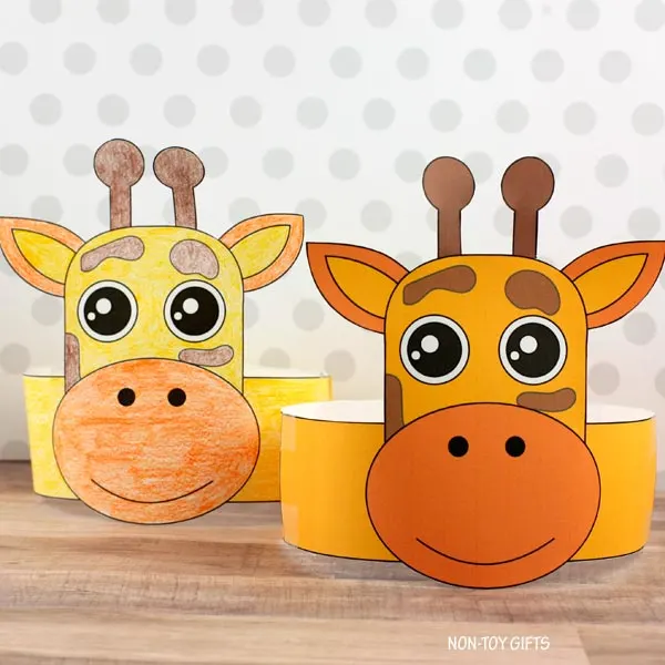 giraffe paper hats for kids