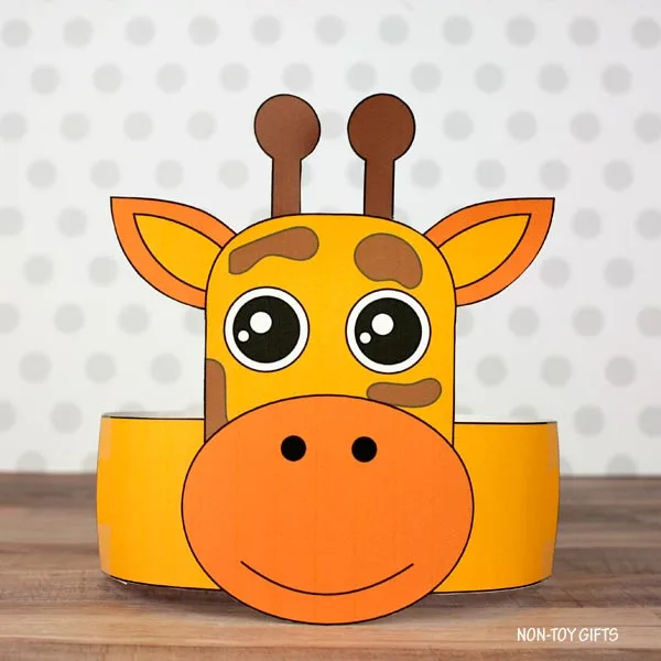 Giraffe headband craft for preschoolers and older kids