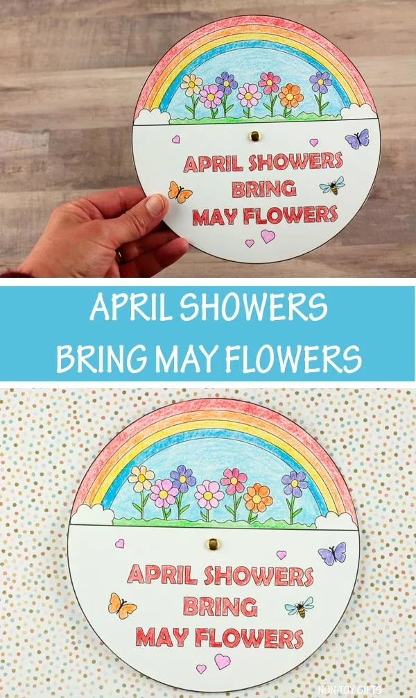 April showers bring May flowers craft for preschoolers