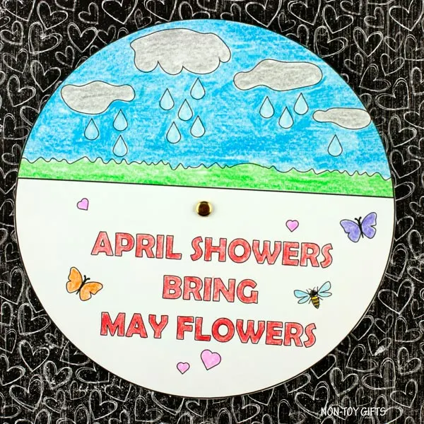April showers bring May flowers craft for kids