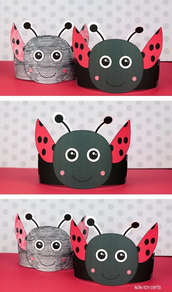 DIY ladybug headband craft for kids