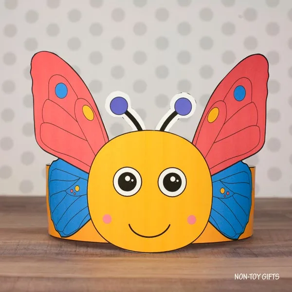 Easy colored butterfly headband for kids