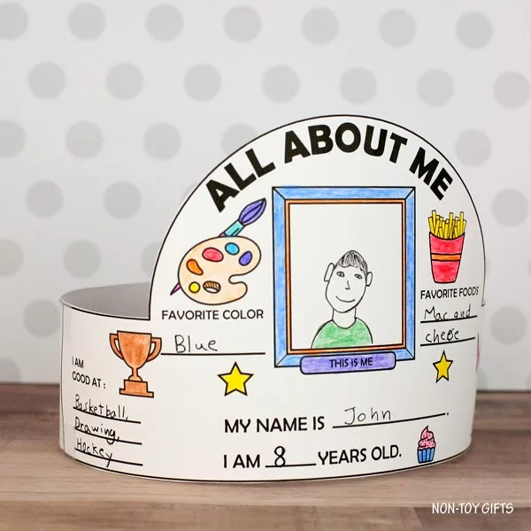 All about me headband activity 