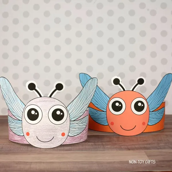 dragonfly paper hats
