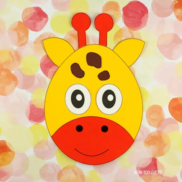 Easy giraffe paper craft for kids