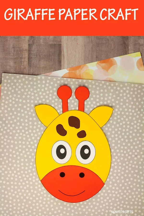 paper giraffe craft for kids