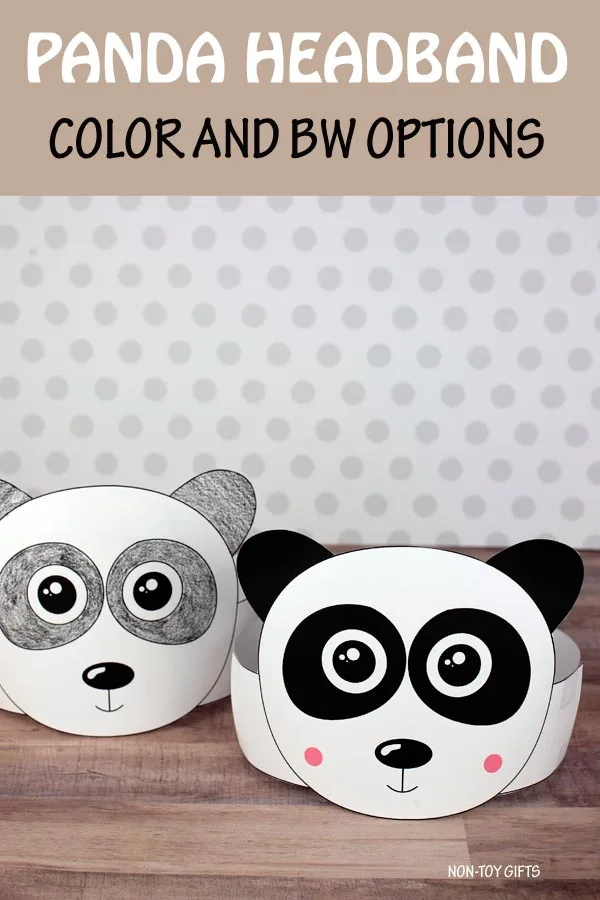 panda paper hat for kids