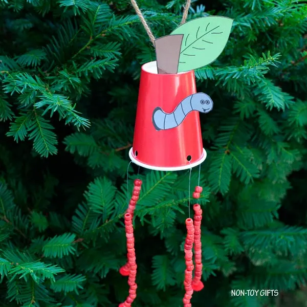 paper cup apple craft classroom decoration