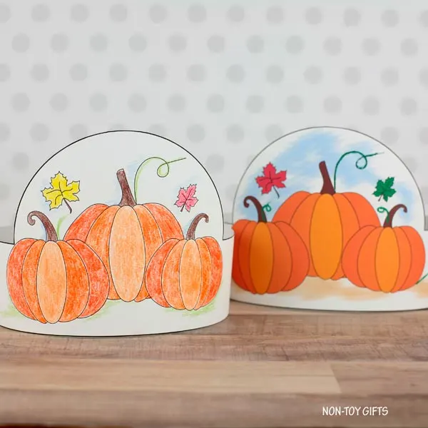 Easy pumpkin patch paper hat for kids and adults