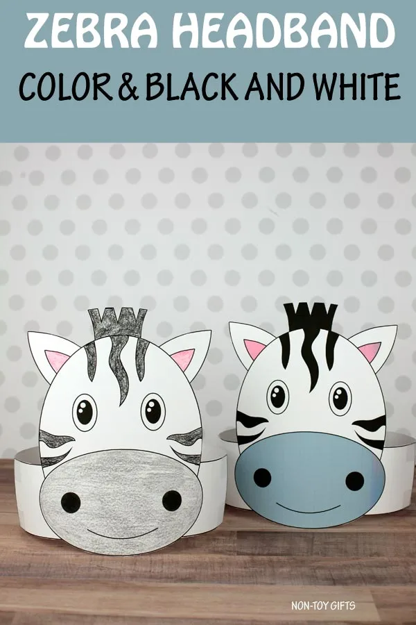 zebra paper hat for kids