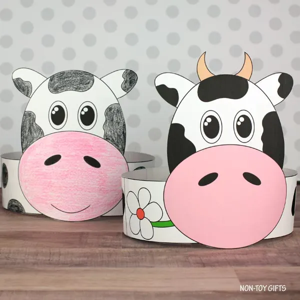 cow paper hat