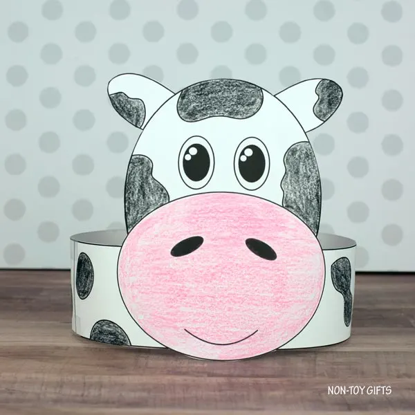 coloring cow headband 