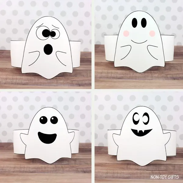 Easy paper ghost headband