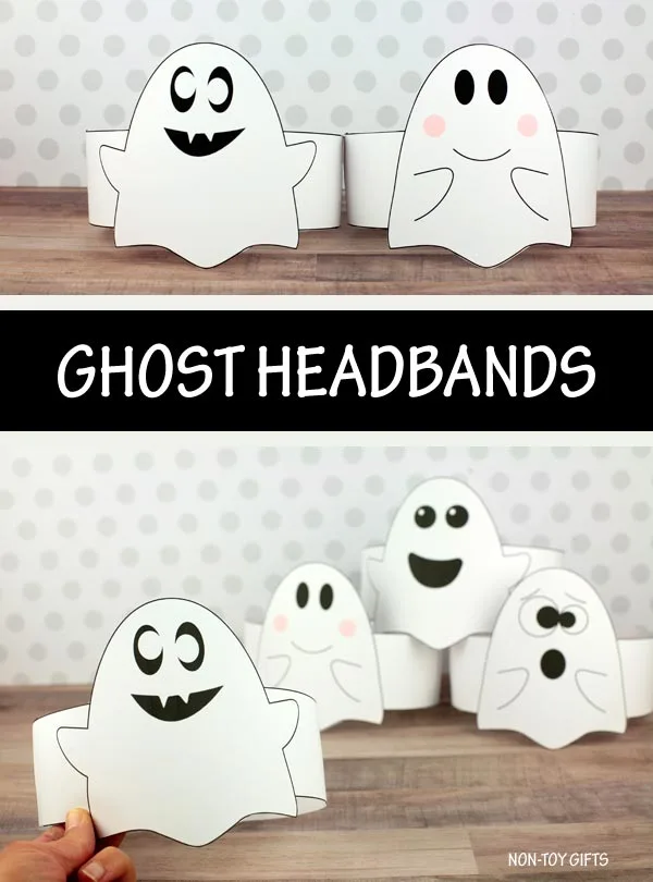 Ghost headband for kids to make for Halloween