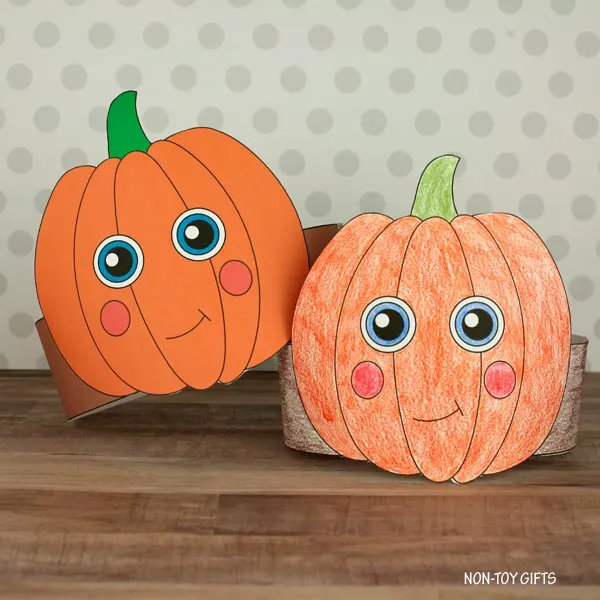 Pumpkin headband for preschoolers and older kids