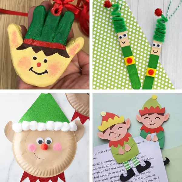 elves for kids: ornaments and bookmarks