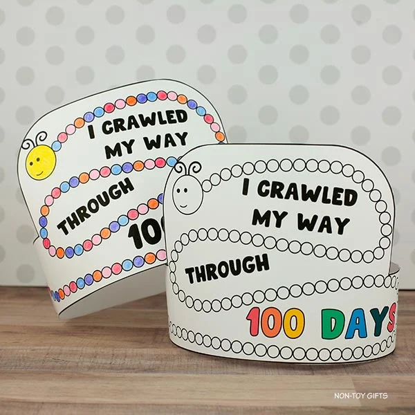 I crawled my way through 100 days paper hat