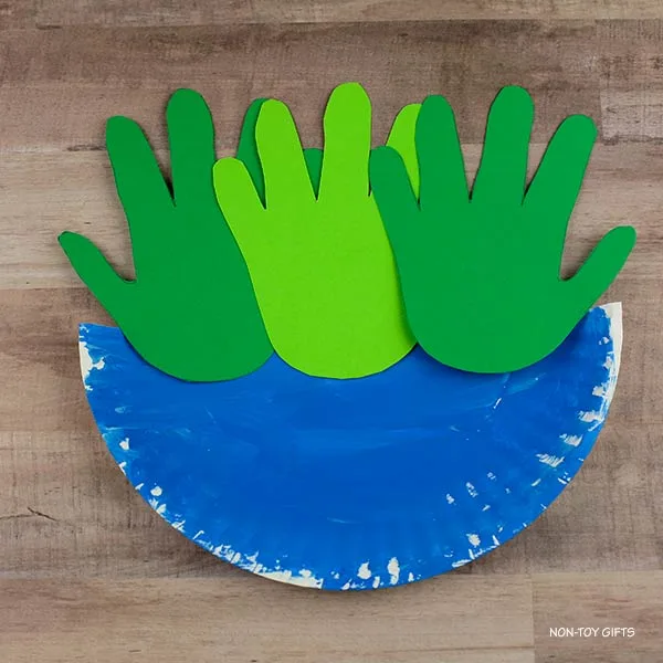 green handprints