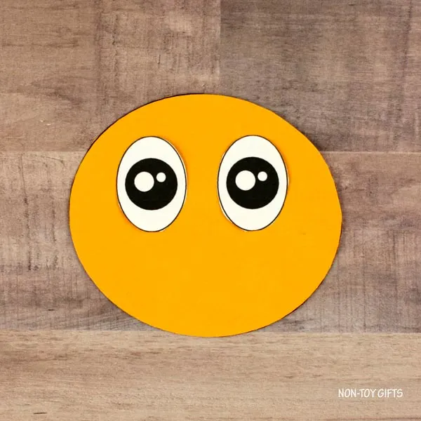 glue eyes on the head