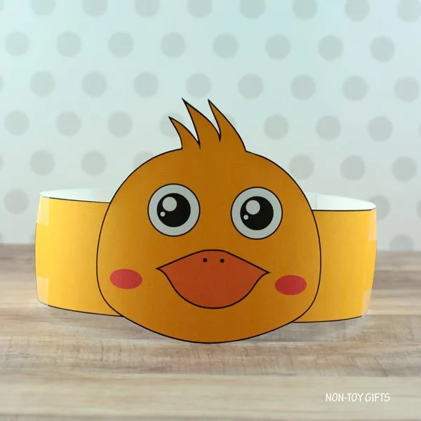 easy duck paper hat for kids