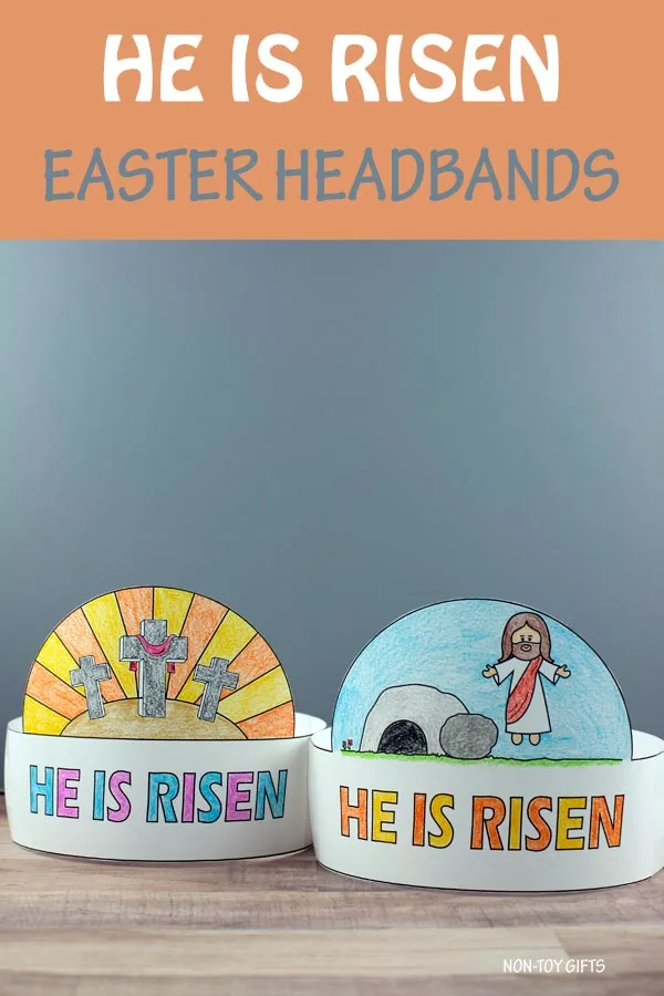 He Is Risen headbands for kids to make for Easter