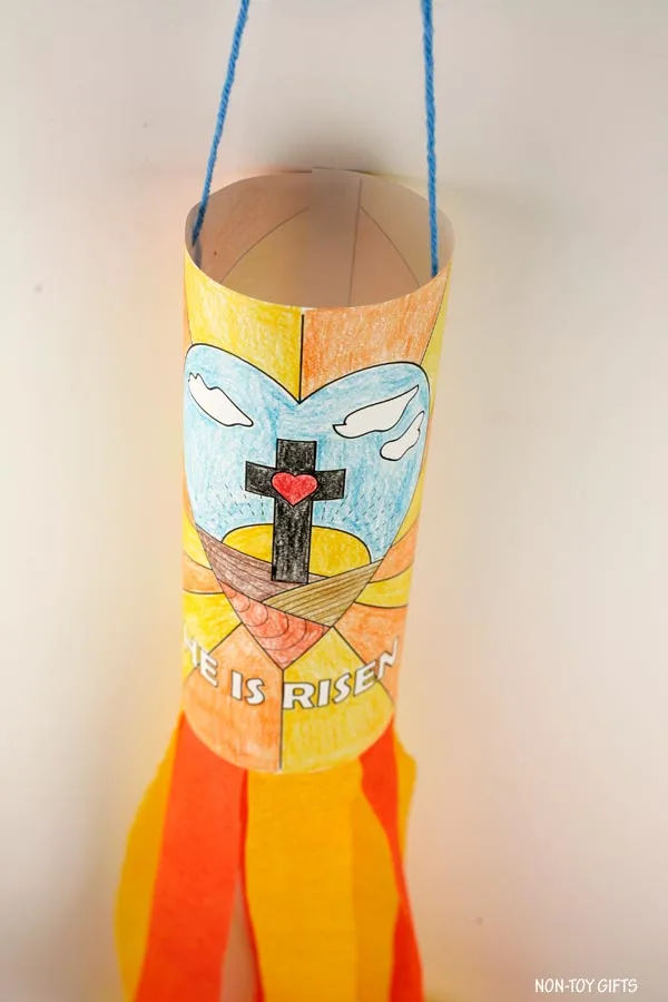 He Is Risen windsocks craft for kids