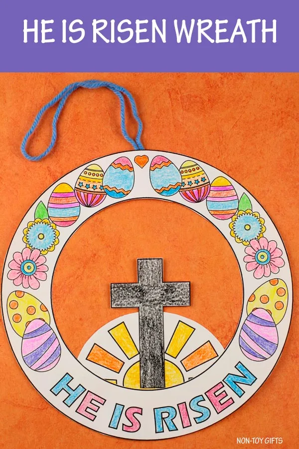 He is risen wreath craft for kids