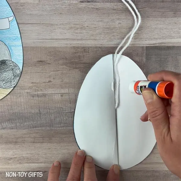 glue the rest of the eggs