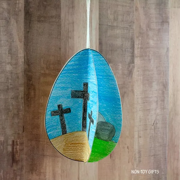 Easter craft for Sunday School: The Easter story 3D egg craft