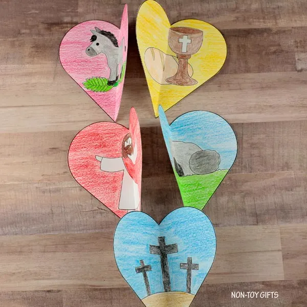 fold hearts in half