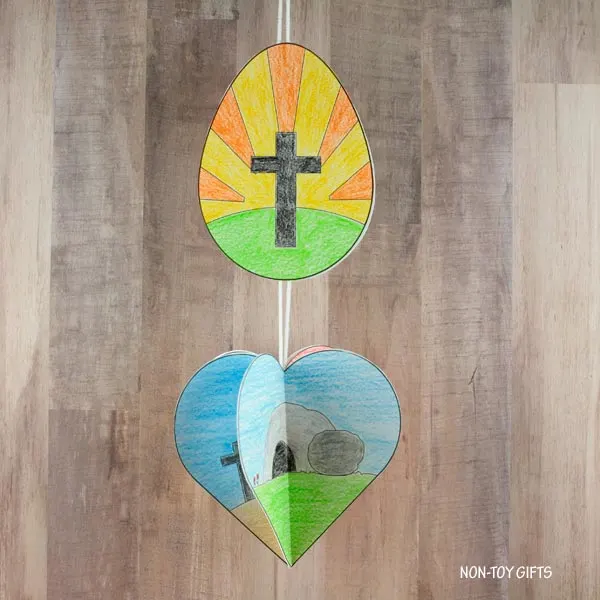 Easter Sunday School coloring craft