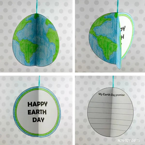 3D Earth Day decoration craft for kids