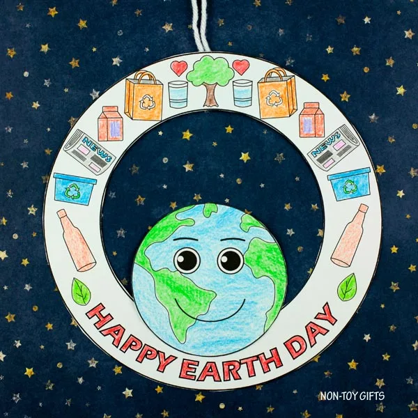 Earth Day wreath for kids