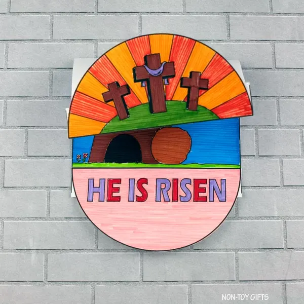 Easy coloring Easter craft for kids