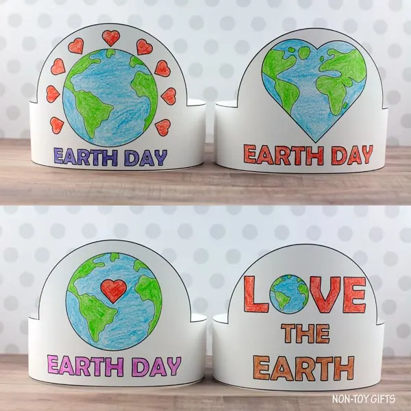Earth Day Headbands craft for preschoolers and older kids 